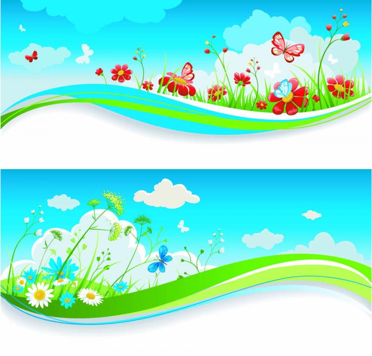 free vector Spring of banner03 vector